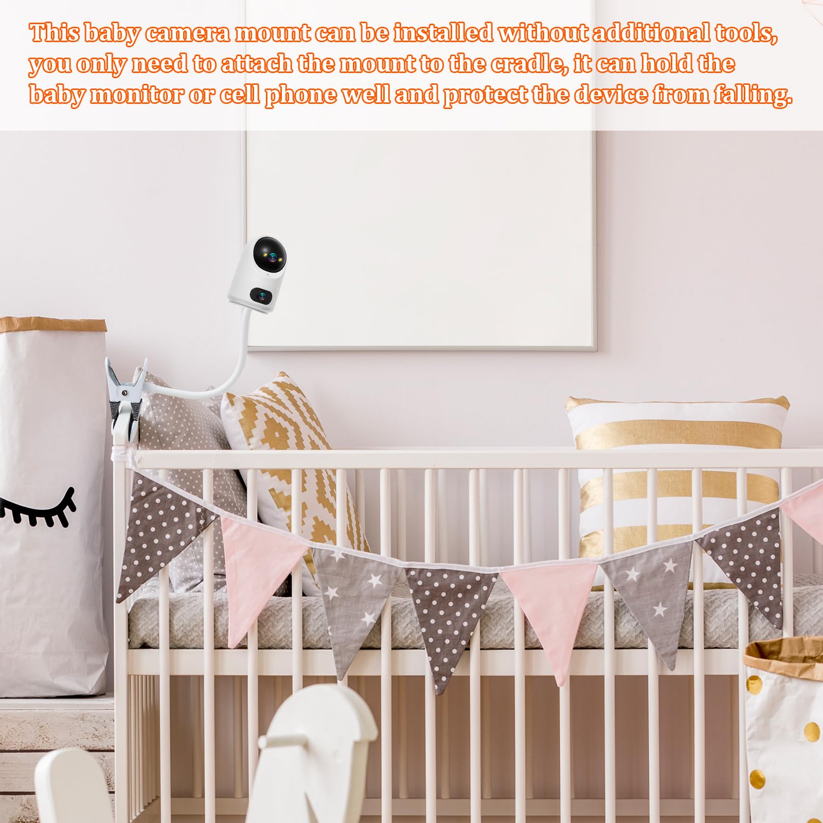 Supporto Universale Per Baby Monitor - Regolabile 360° Per Culle E Lettini | Senza Forare Pareti - Foto 7