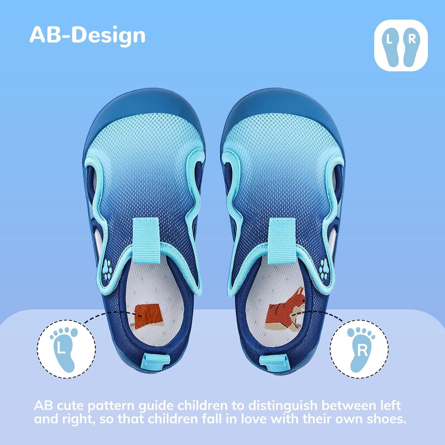 WateLves Toddler Wide Barefoot Water Shoes Kids Quick Dry Beach Shoes Girls Boys Non-Slip Aqua Athletic Sneakers for Hiking Swim Kayak Sport Accessories, Camping Essentials