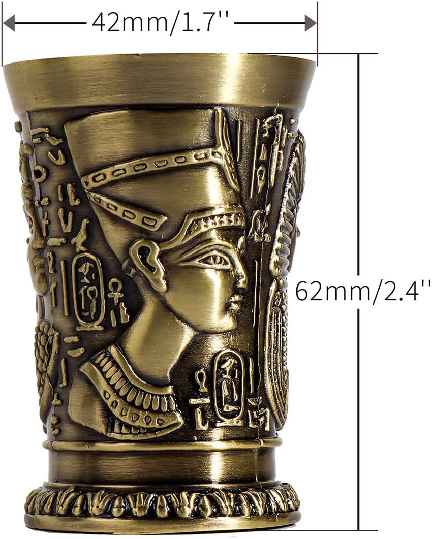 Vintage Egyptian Metal Shot Glass - Creative Tequila-Vodka-Cocktail Sipper