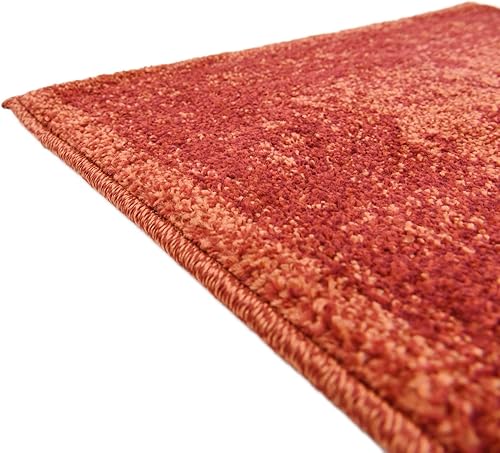 Miniatura 8 de Unique Loom La Jolla Collection Farmhouse, contemporánea, botánica, tradicional, alfombra vintage, 2 pies 2 pulgadas x 6 pies, naranjaborgoña