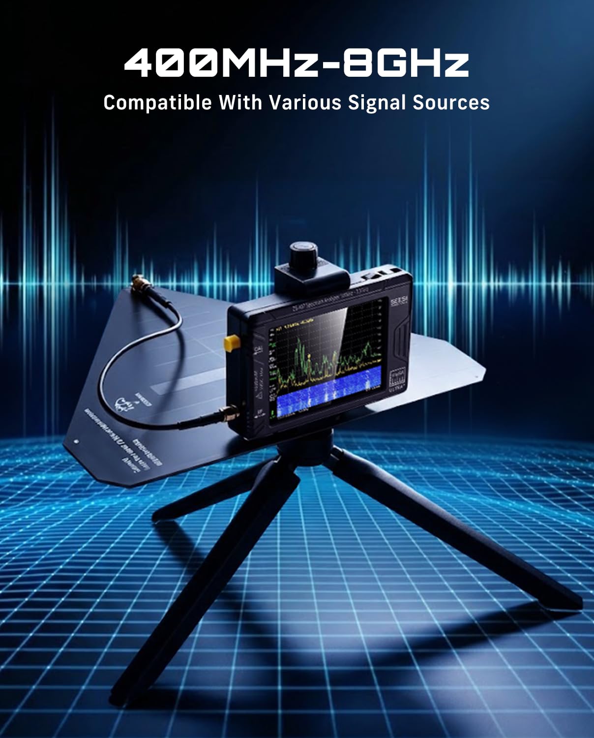 SEESII ZA-048 LPDA Log-Periodische Dipol-Array-Antenne:400MHz-8GHz Richtantenne für HF-Signalrichtungsfindung, für TinySA Ultra+ ZS406/ZS407 Spektrumanalysator