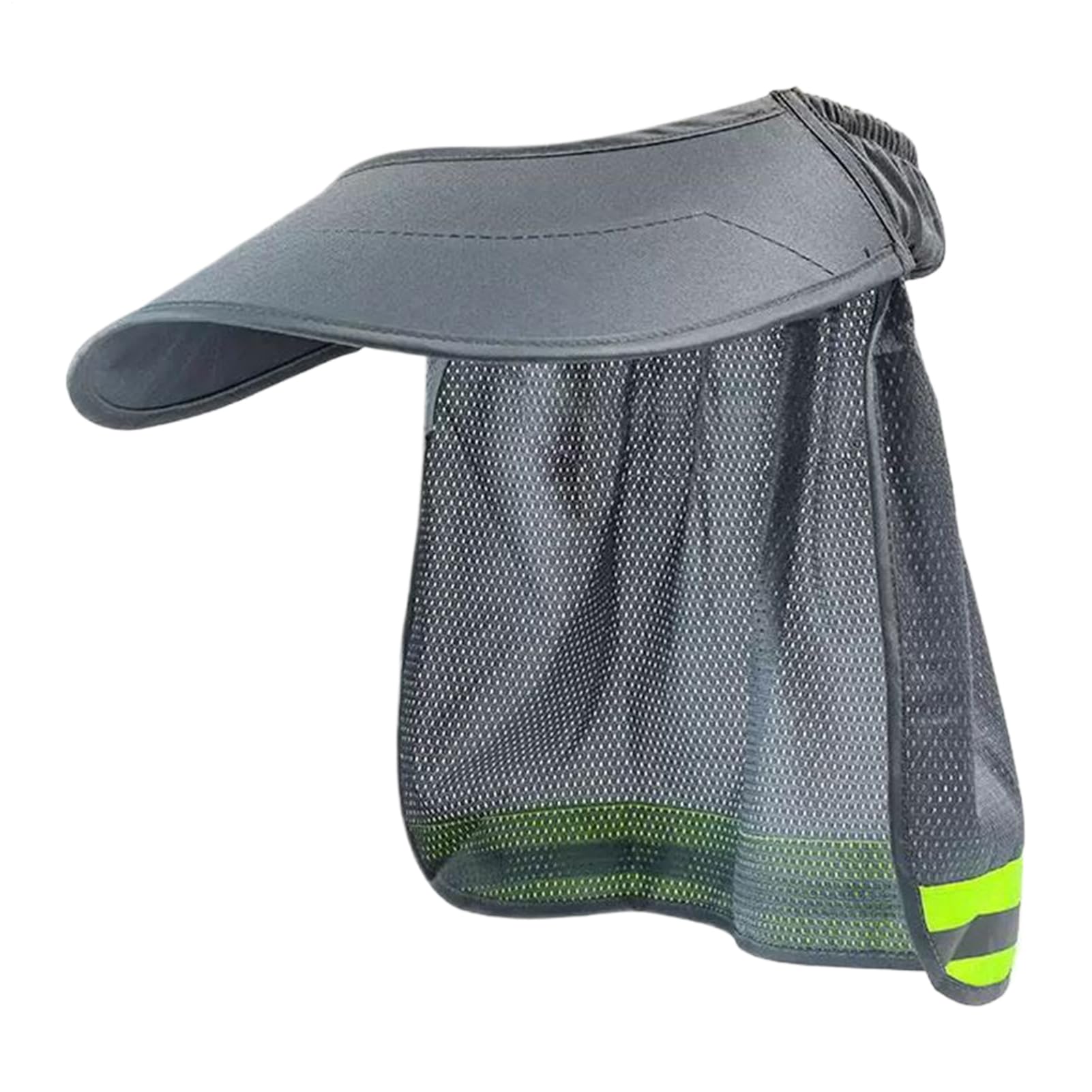 Casque de sécurité – Pare-soleil rafraîchissant | Tour de cou en maille | Bande réfléchissante de fixation de casque | Pare-soleil pour chantiers de construction, hommes, jardinage, entrepôt extérieur