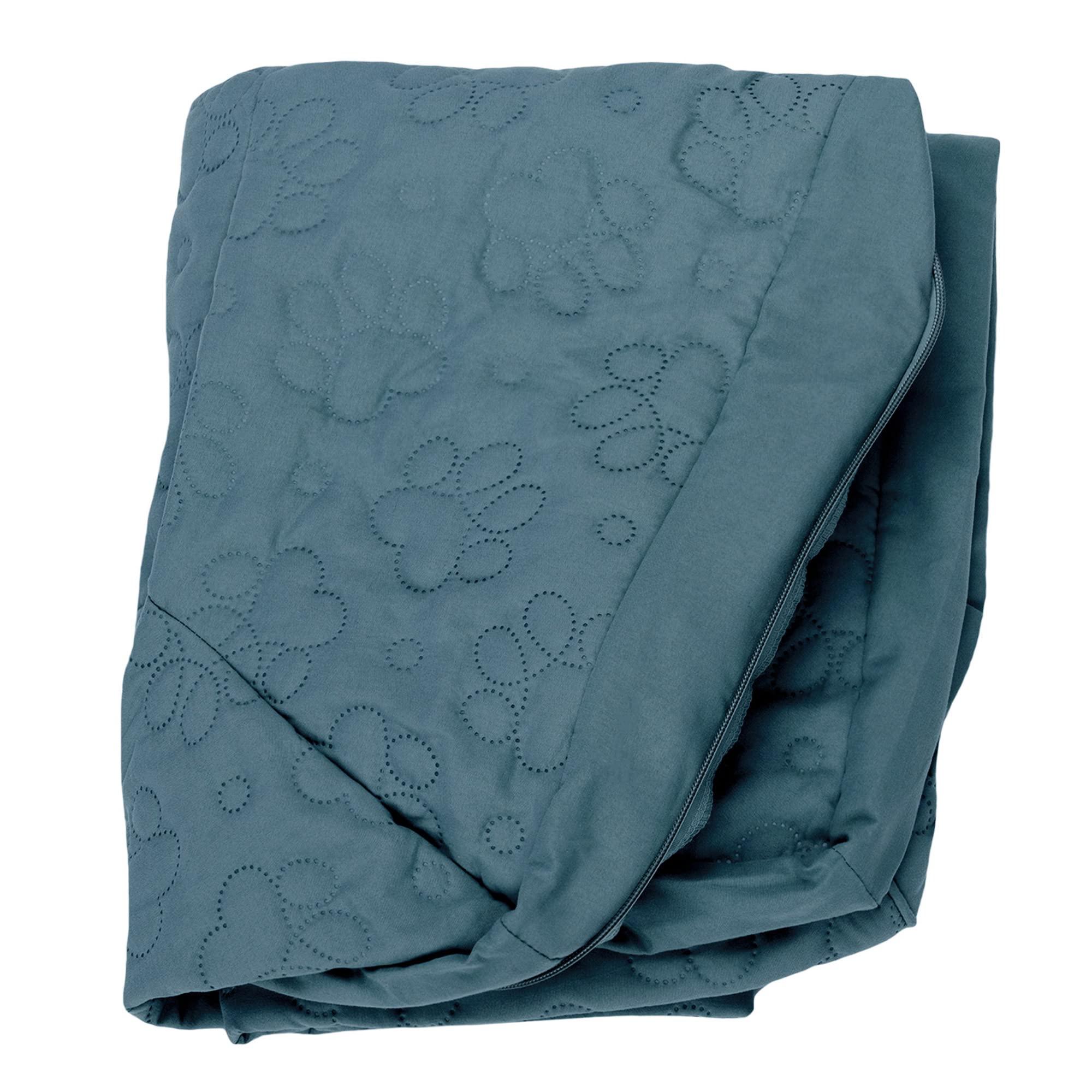Furhaven Replacement Dog Bed Cover Pinsonic Quilted Paw L Shaped Chaise, Machine Washable - Bluestone, Medium