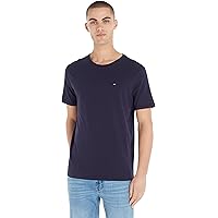 Tommy Hilfiger T-Shirt Maniche Corte Uomo Scollo Rotondo, Blu (Navy Blazer)