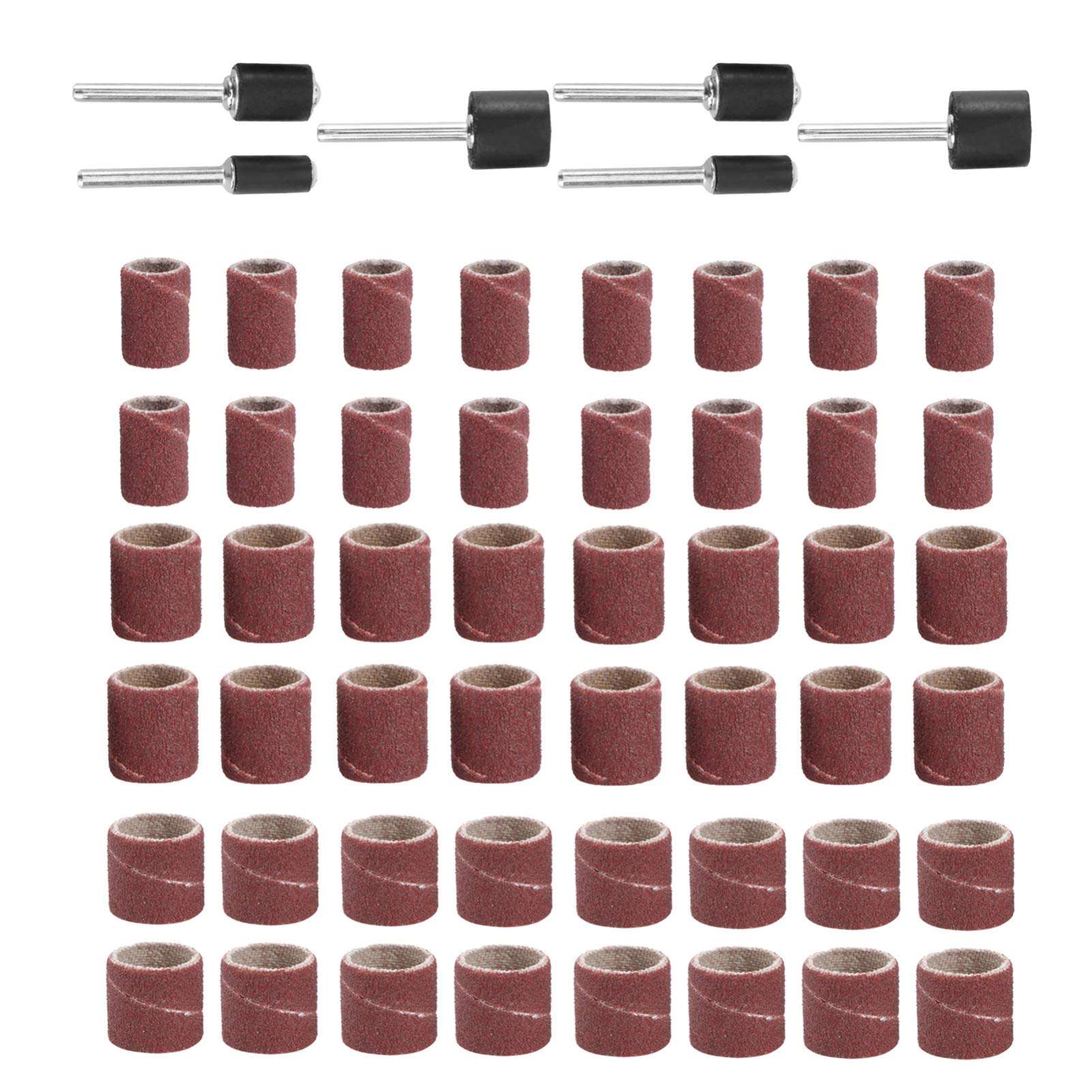 DOITOOL 66pcs Set Sanding Drum Kit Rotary Sander Manicure Kits Drum Mandrels Sander Grit Sanding Bands Sander Drum Supplies Power Drum Sanders grit File Sand Roller Supplies Nail to Rotate