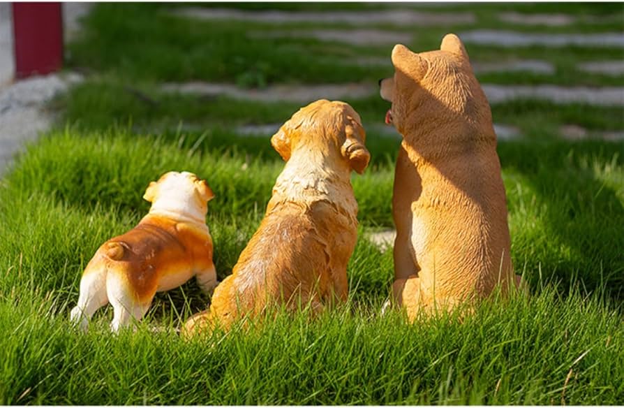 Amazon.co.jp: JAnjiaLxY 置き物 犬像 ワンちゃん 田園風 インテリア