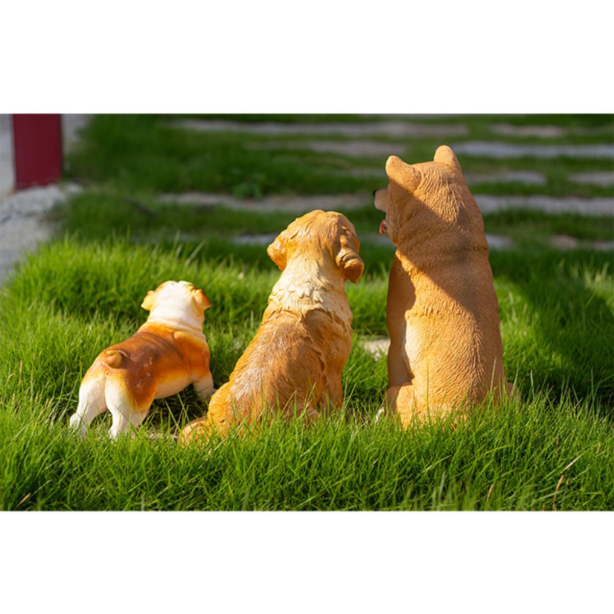 Amazon.co.jp: JAnjiaLxY 置き物 犬像 ワンちゃん 田園風