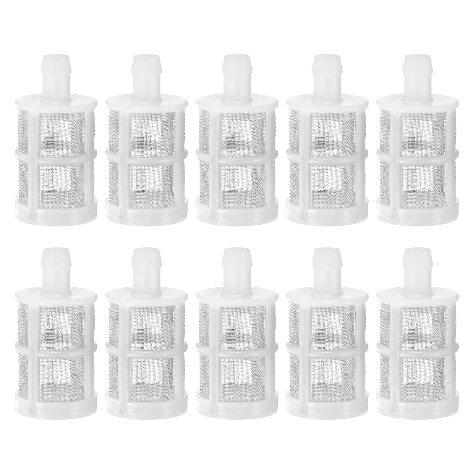 M METERXITY 10-Pack Household Hose Filters, 60 Mesh Stainless Steel Single-Layer Garden Hose Strainer with 3/8(10mm) Barb Connection for Sprayers/Car Washers/Oil Pumps, Spray Internal Filter