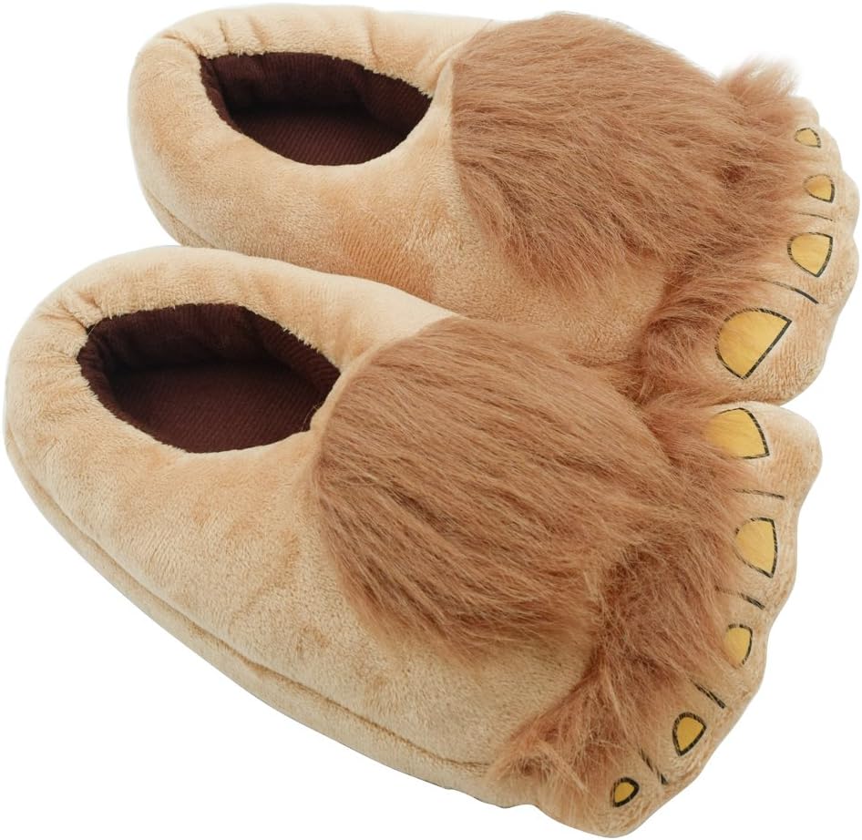 Ibeauti Little Kids Furry Monster Adventure Slippers, Comfortable Novelty Warm Winter Hobbit Feet Costume Slippers for Boys Girls - Image 5