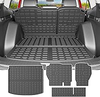 Vista 22 de powoq Alfombrilla de carga Fuel compatible con Honda CRV 2023 2024 2025 2026 Alfombrilla de maletero Protector de asiento trasero Revestimiento
