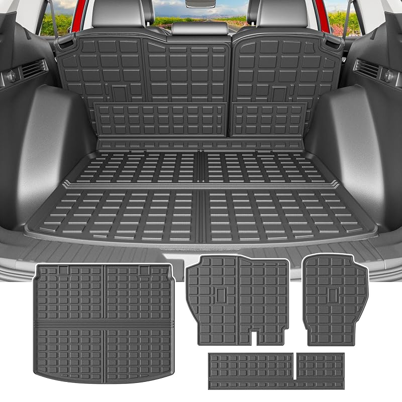 Forro para porta-malas e encosto traseiro powoq em TPE para Honda CRV Hybrid 2023–2026, piso superior