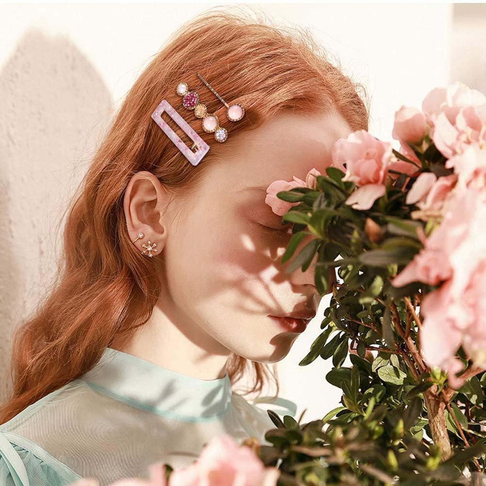 20 PCS Pearl Acrylic Resin Fashion Hair Clips Set, Cute Hair Barrettes Bobby Pins - Image 2