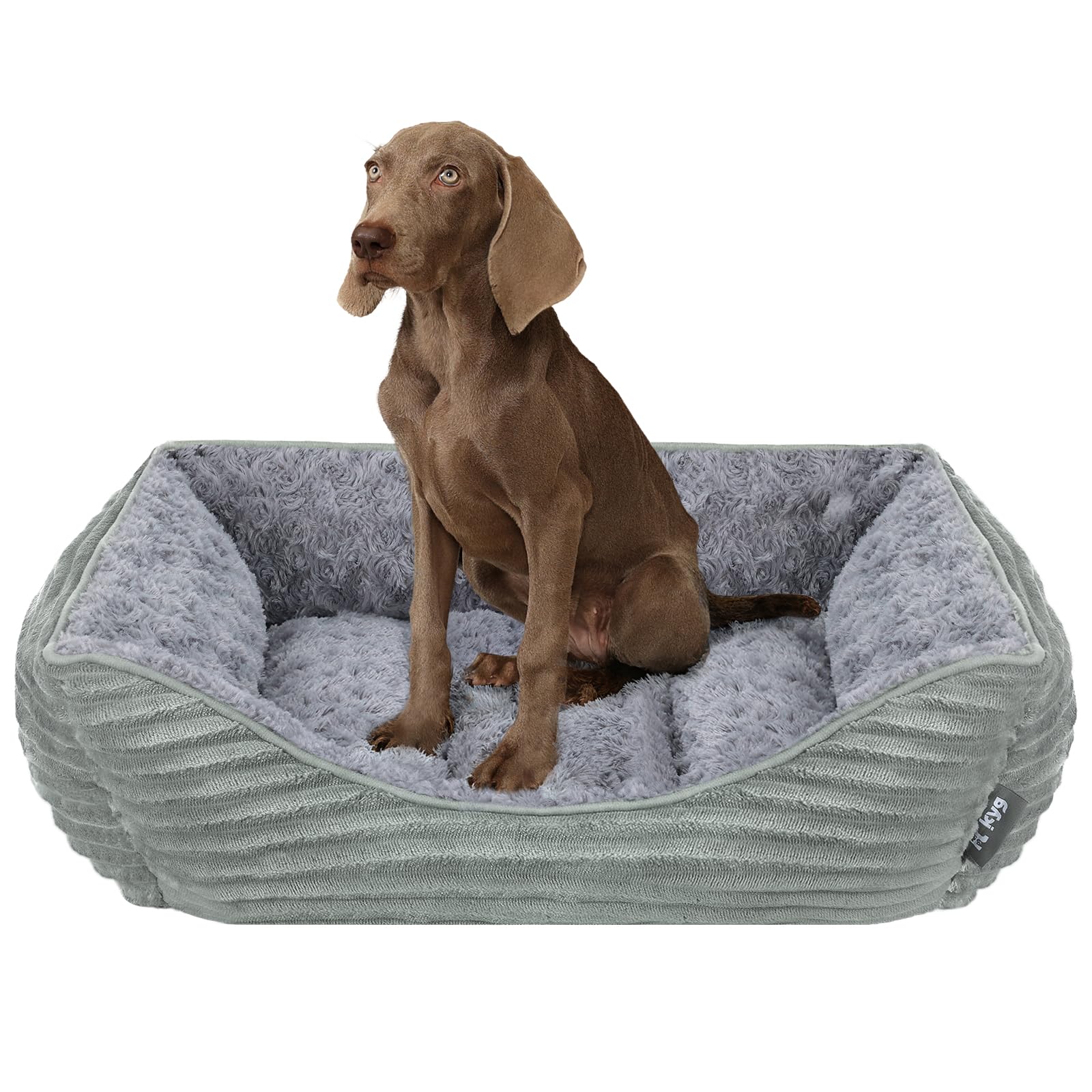 KYG Cama para Perros Medianas, Cama Perro Lavable, Cesta para Perros Mullida, Colchón para Perro Suave y Cálido, 75 x 64 x 19cm