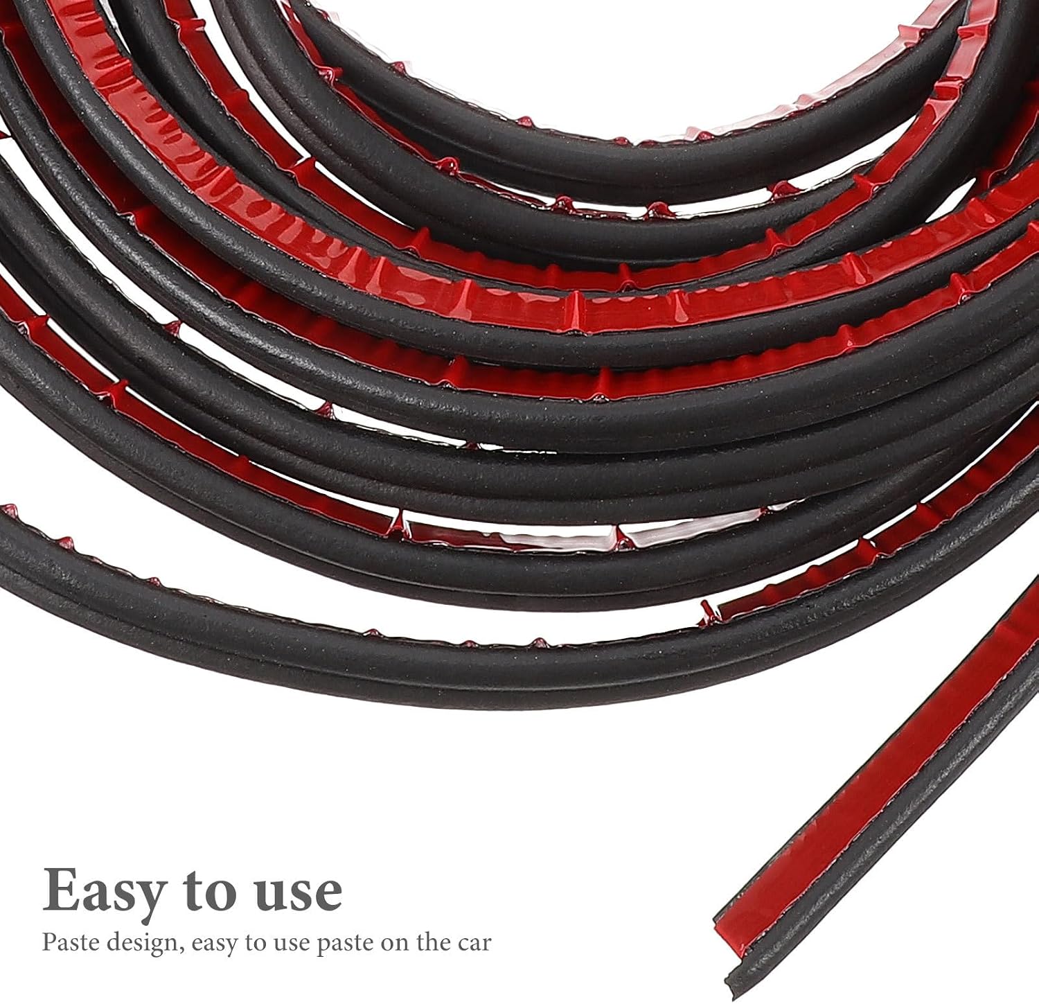 Healifty Automotive Door Seal Strip 5m B-Type Double Layer Soundproof Weatherstripping Rubber for Car Door Frame Noise Reduction Universal Weather Sealing Tape