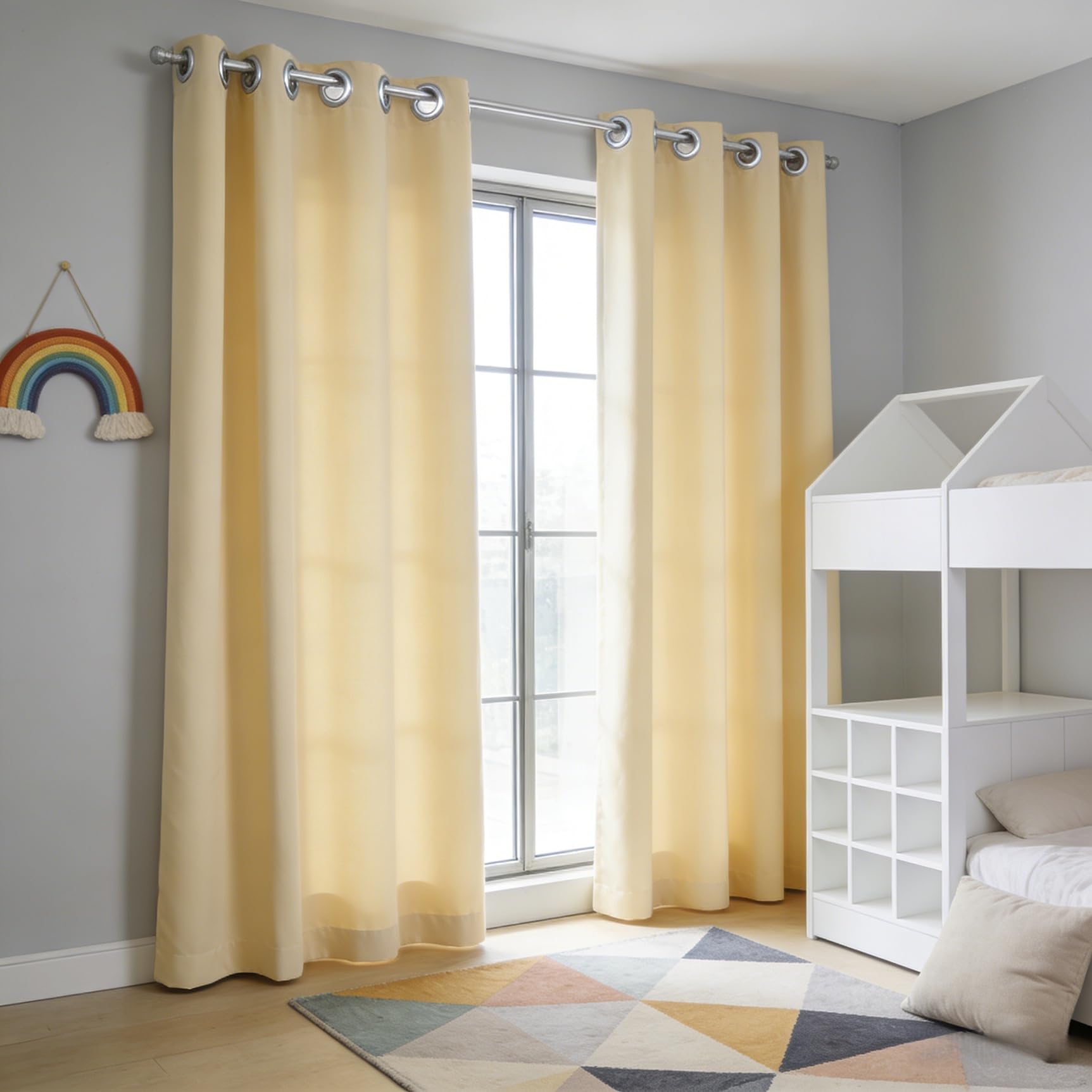 Rideau thermique crème 150x200 cm idéal pour une ambiance cosy en salle à manger