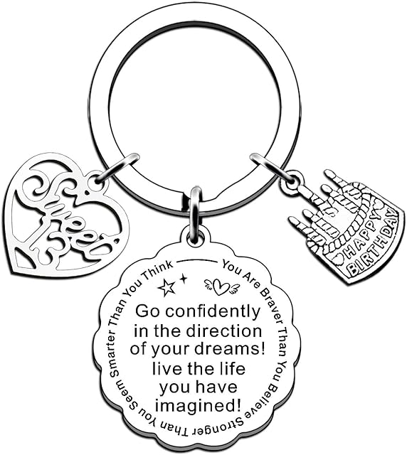 JMIMO 13th birthday gifts for girls 13th Sweet Inspirational Sun Flower Keyring