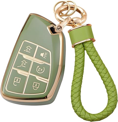 YaSeim Funda para llavero ChevyGMCBuick, funda protectora de TPU suave para llave de automóvil, compatible con Chevy 2021-2023 Suburban Tahoe GMC