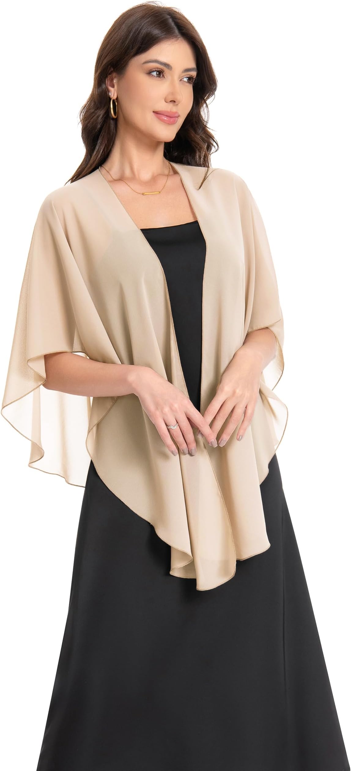 Shawls and Wraps for Evening Dresses Sheer Chiffon Women Elegant Soft Silky Scarf Scarve Wedding Bridal Stole