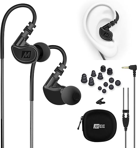 Miniatura 8 de MEE audio M6 Sport USB-C - Auriculares con cable con cable de memoria, auriculares con micrófono y control remoto de 3 botones para iPhone 15, iPad,