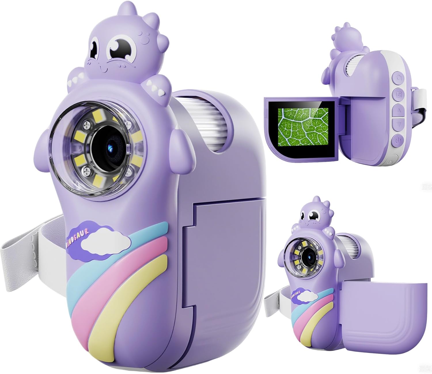 Kids Microscope, Handheld Digital Microscope for Kids, Photo and Video Functions, 2'' LCD Screen, Educational Science Christmas Birthday Gifts for Over 3 Years Old - Purple