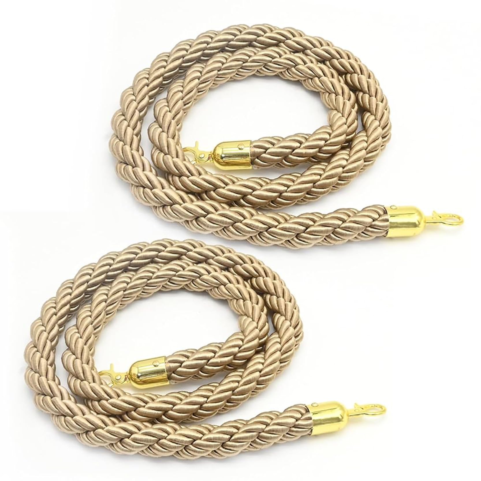 WQPMNYG Retractable Barrier Rope with Hooks Queue Management Stanchion Cord 7ft/215cm Safety Line for Events Theaters Hotels2 Pack Durable & Easy to Use