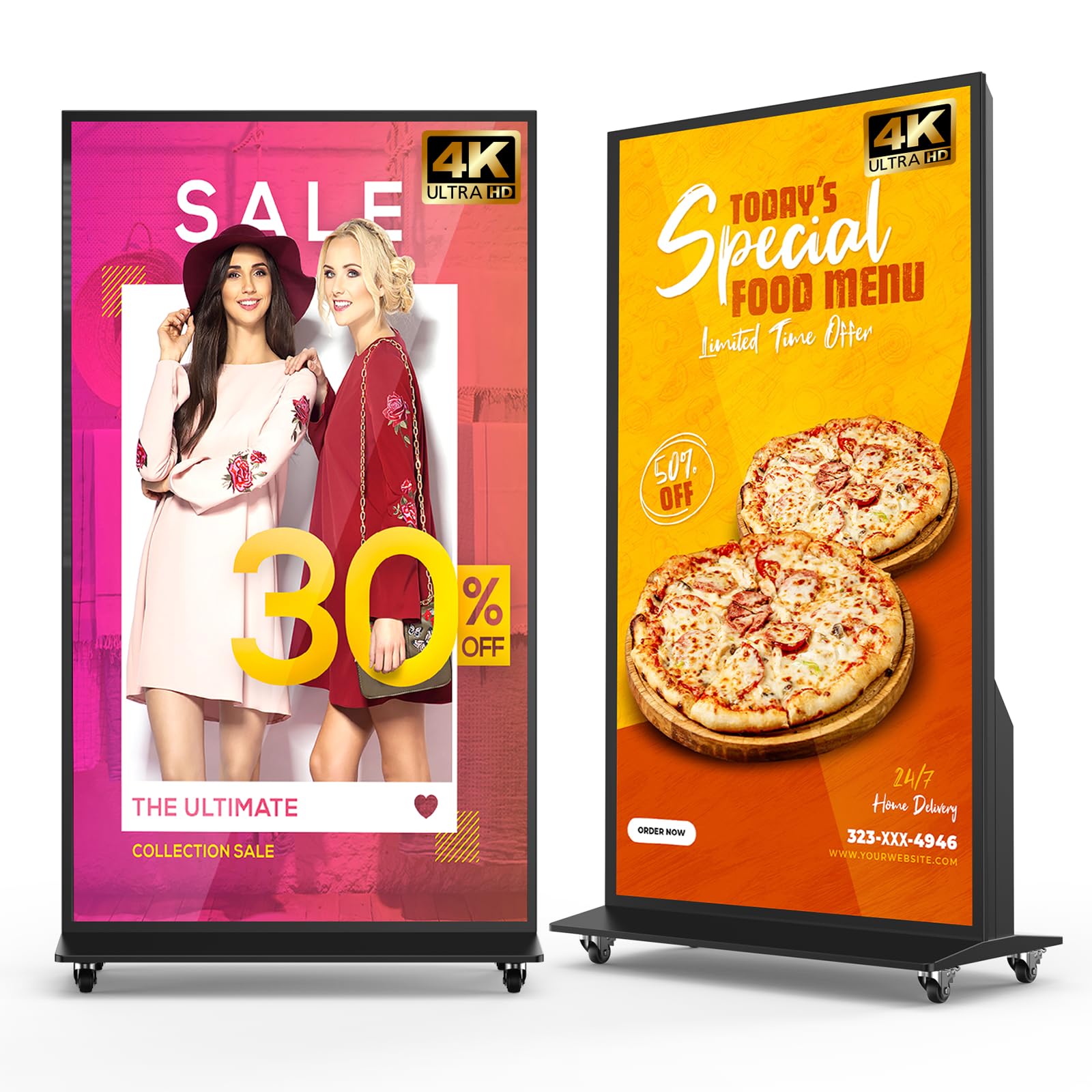 電子看板 Amazon.com: 75 Inch Full Screen Indoor Floor Stand Digital Signage