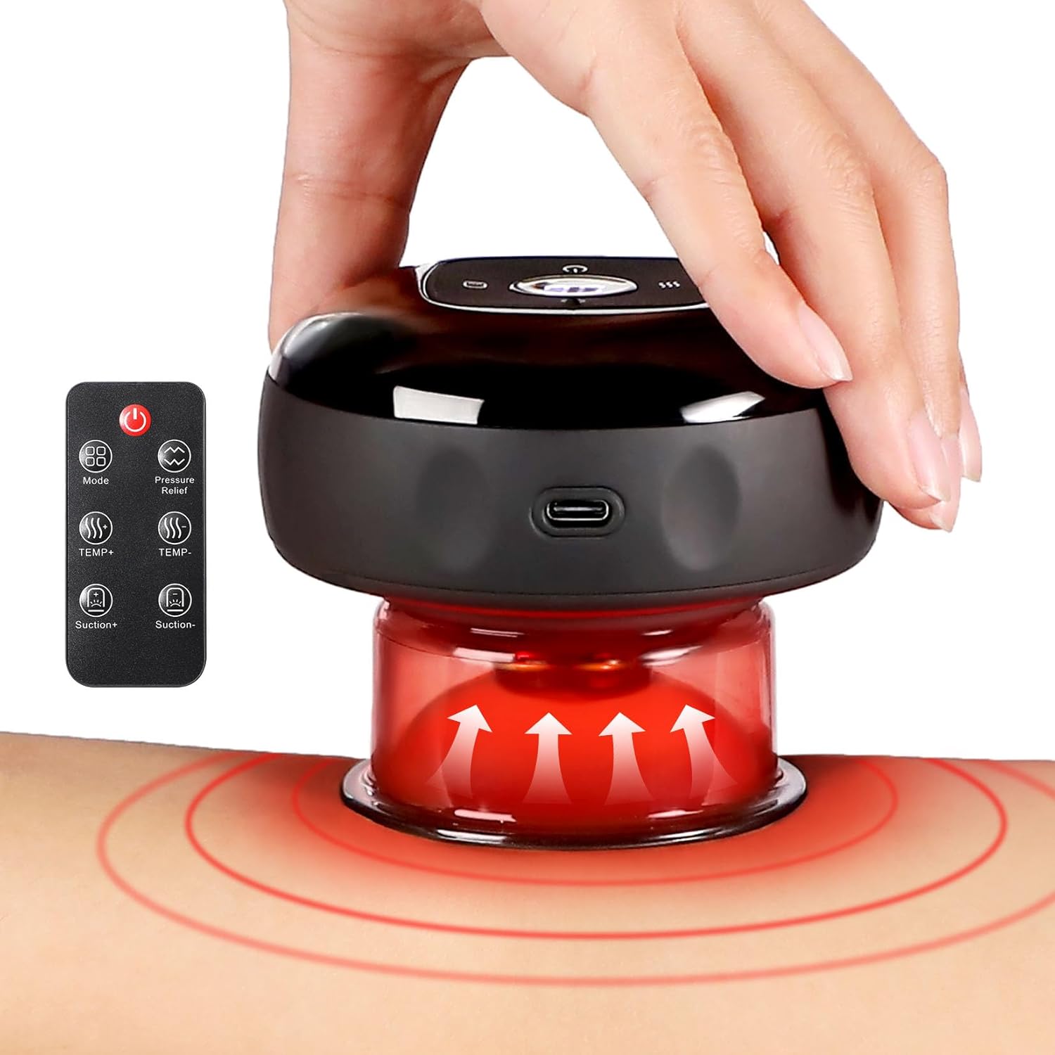 Smart Cupping Therapy Massager: Machine Therapy Muscle Soreness Cellulite Vacuum Suction Electric Massager Tool Relieves Neck Shoulder Back Aches Portable Electric Cupping1