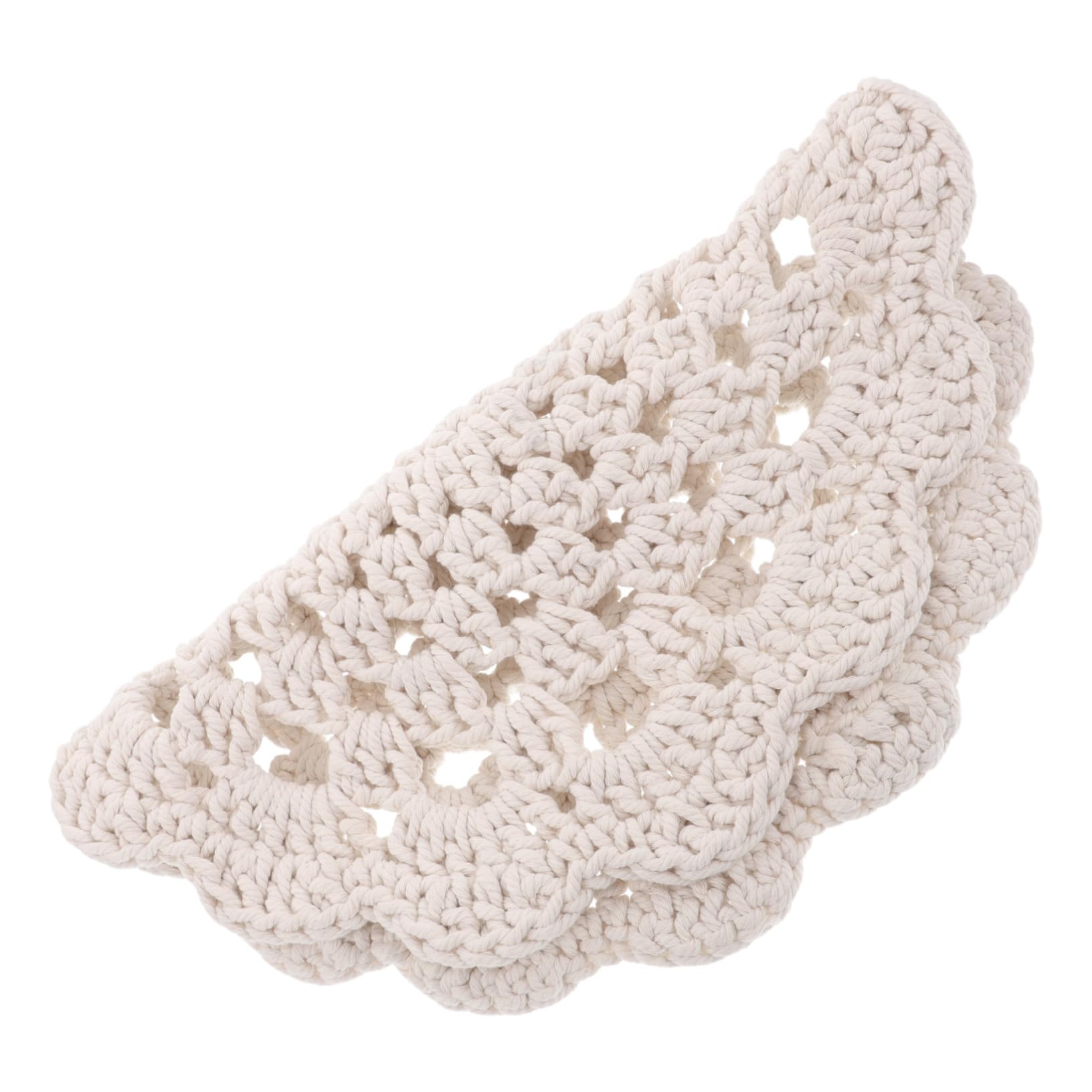 Napperons ronds coton crocheté isolants contre la chaleur et les rayures