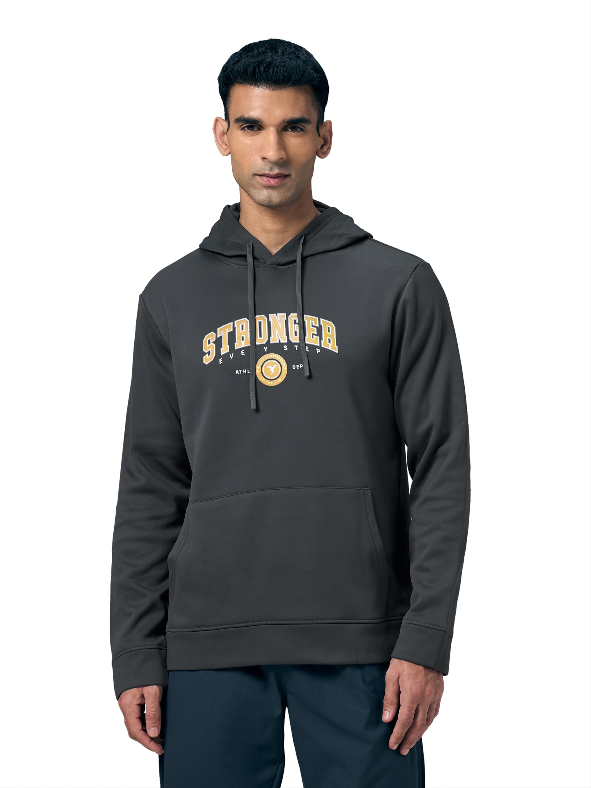 TECHNOSPORT Men's Fleece Graphic Print Hooded Sweatshirt with Technowarm+, UV Protection for Winters and Regular use-picture-27