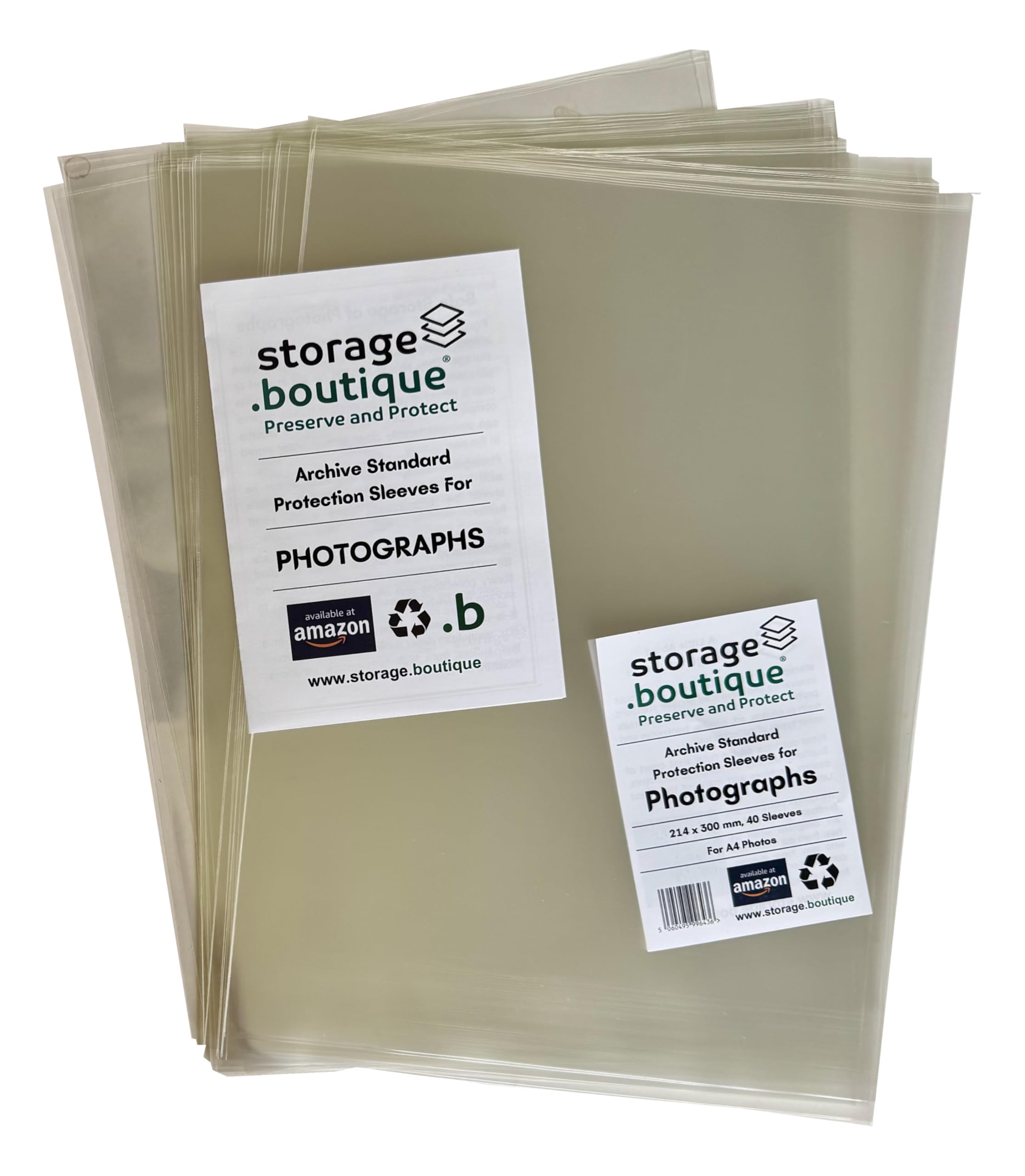 Amazon.co.jp: storage.boutique 写真保護スリーブ、アーカイブ標準
