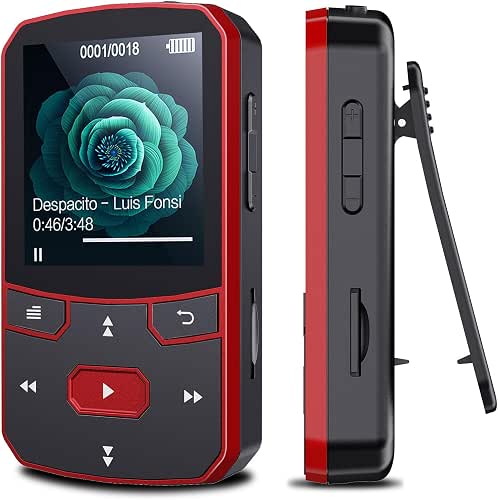 RUIZU 64GB Clip MP3 Player with Bluetooth 5.3, Lightweight 1