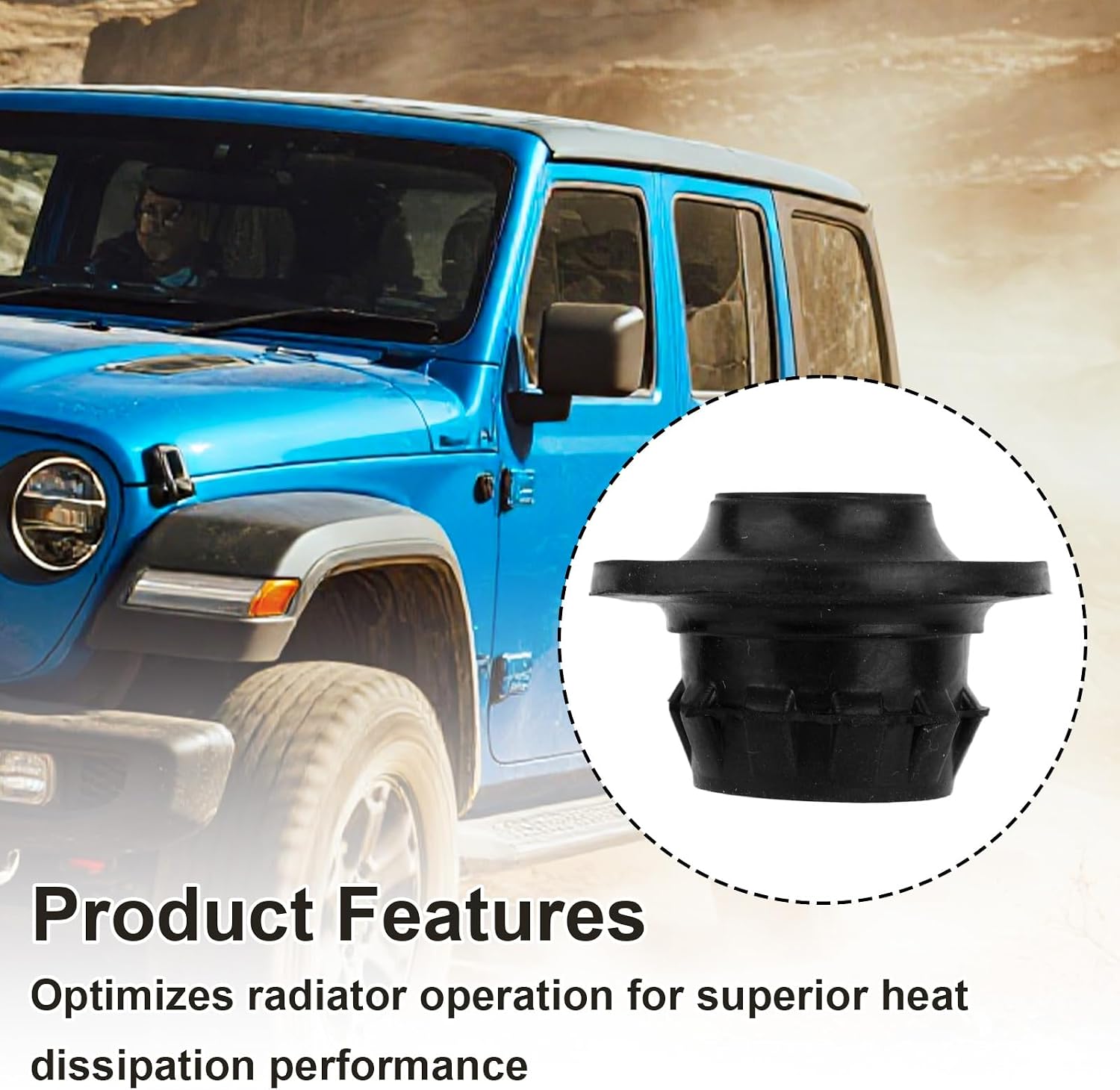 6pcs Upper Lower Car Radiator Mount Bushing, Black Rubber Universal Radiator Support Bushings Automotive Parts Accessories for Quest Cube NV200 and More, 21507-4M400, 21506-4M400