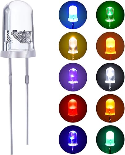 Miniatura 2 de 100 bombillas LED transparentes diodos de emisión de luz 02pulgadas multicolor