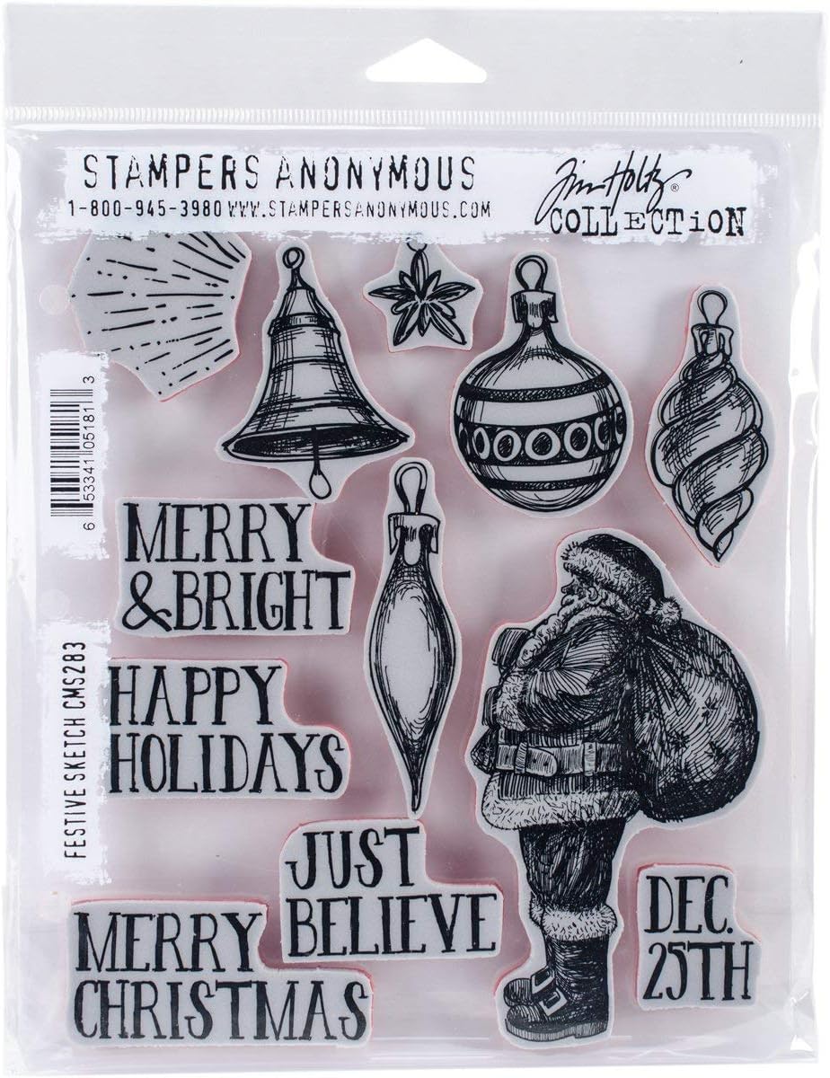 Stampers Anonymous CMS270 Tim Holtz Cling Stamps, Multi-Colour, 7 x 8.5-Inch