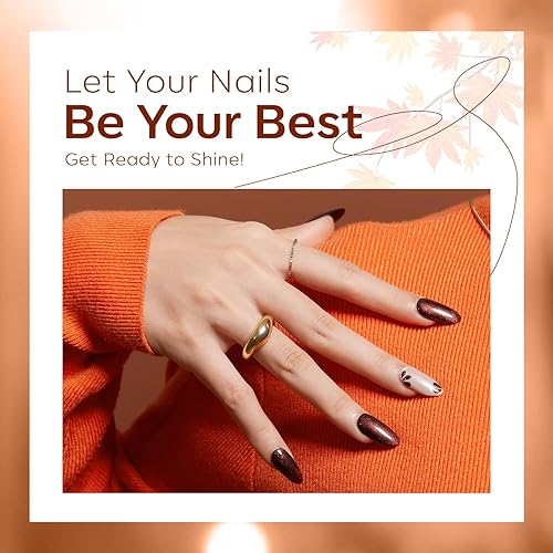 Vista 106 de Modelones - Set de esmaltes de uñas de gel, otoño, invierno, 6 colores, tono nude, esmalte de gel marrón, beige, caqui, juego de esmalte de uñas Un