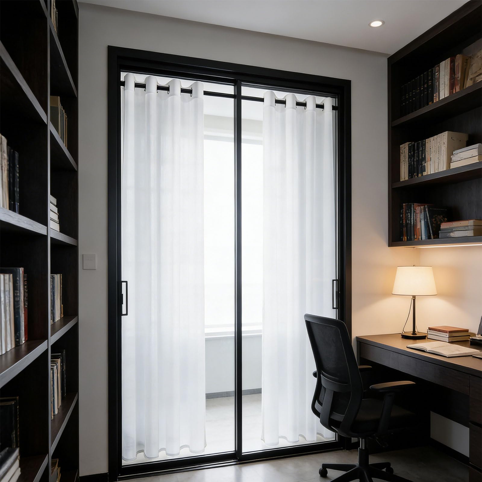 Voilage souple demi blanc haut de gamme style maison