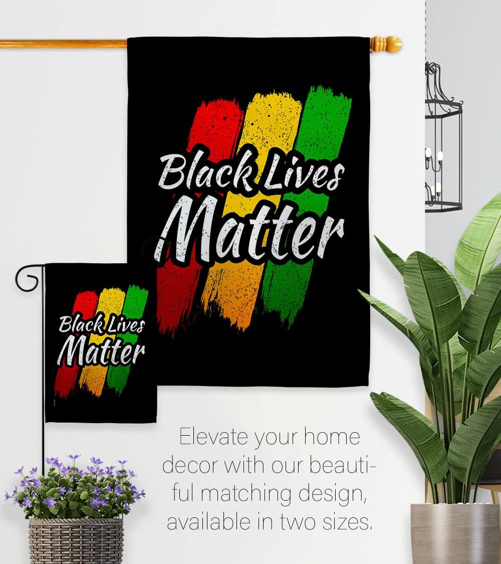 Black Lives Matter Black Lives Awareness Support Cause BLM Anti Racism Revolution Movement Equality Social Decoration Banner Small Garden Yard Gift Double-Sided, House Flag 28" x 40", Thick Fabric