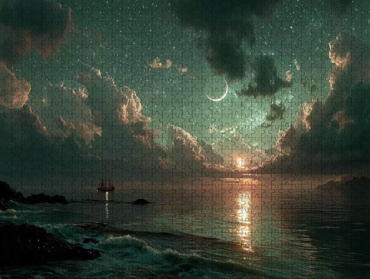 Tramonto Puzzle 3000 Pezzi Adulti, Puzzle Legno con Scatola 122x81cm, DIY Giochi Divertenti per Familiar, Idea Regalo Uomo e Donna, Squisita confezione Regalo, Decorazioni, (Cielo Stellato) 7-4603