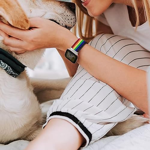 Miniatura 4 de Correa de reloj inteligente Popglory P66 de 1.85 pulgadas, elástica de 0.866 pulgadas, correa ajustable elástica compatible con MorePro H56 Smart