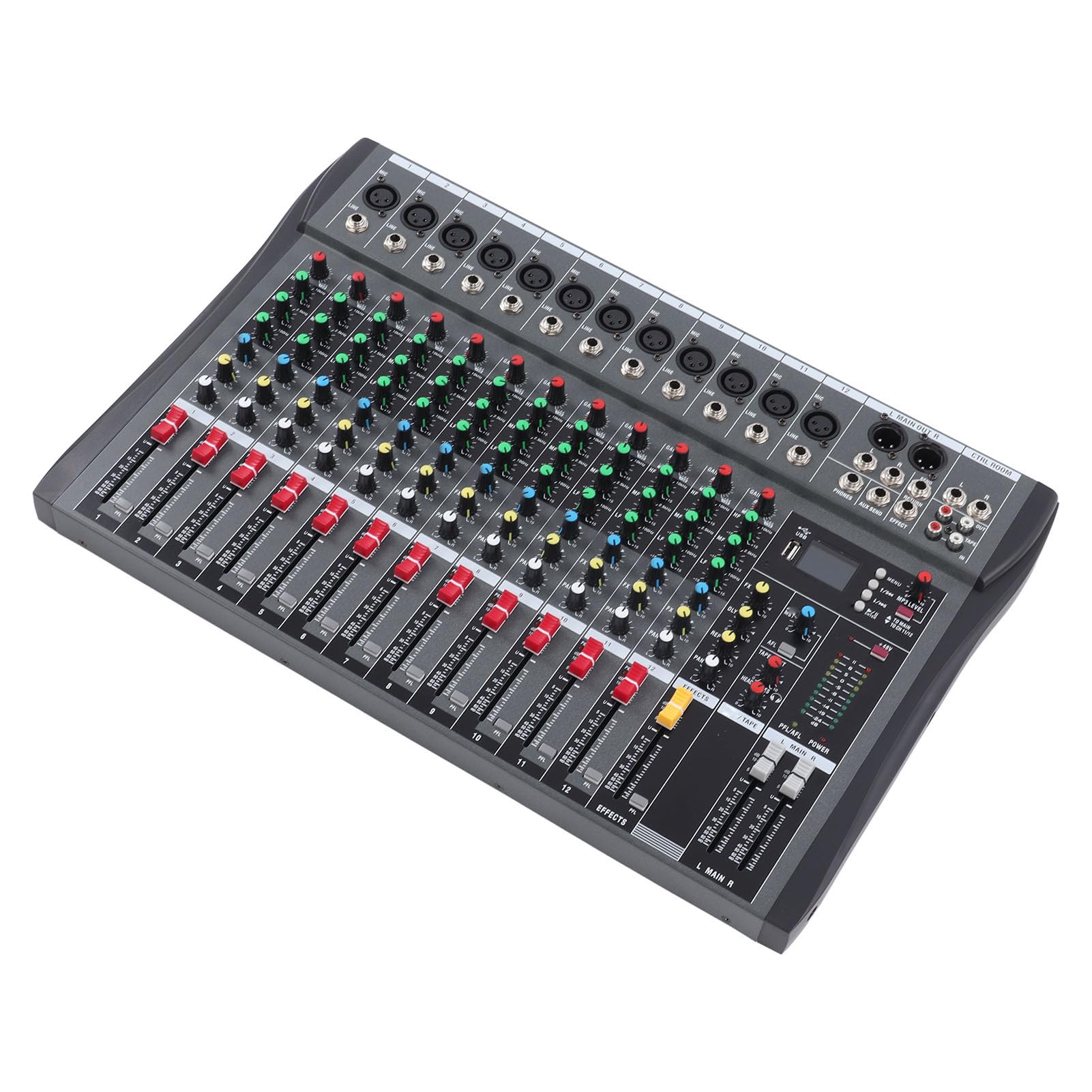 Generic Console di Missaggio Audio a 12 Ad Alta Dinamica per DJ e Feste in casa: Audio Nitido e Ingressi Multipli