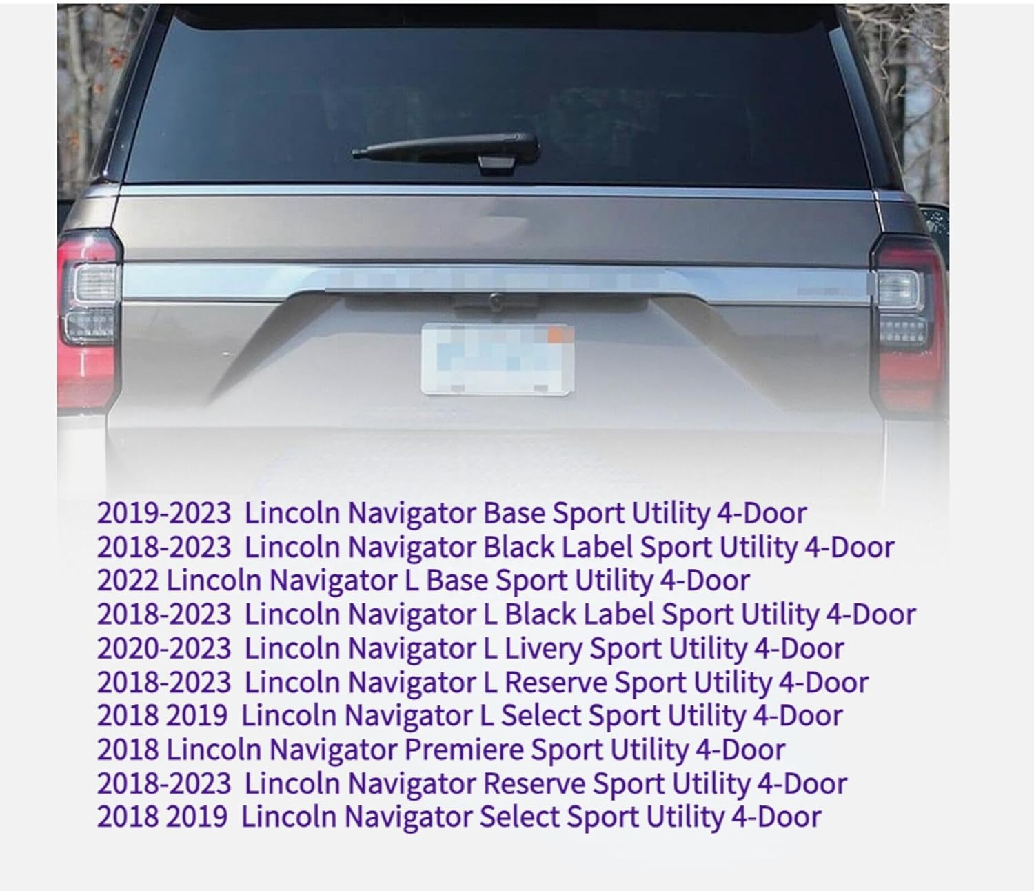 Rear Wiper Arm Blade for Ford Expedition Max Lincoln Navigator 2018 2019 2020 2021 2022 2023 Sport Utility 4-Door Rear Back Windshield Wiper Arm Blade Set Replacement