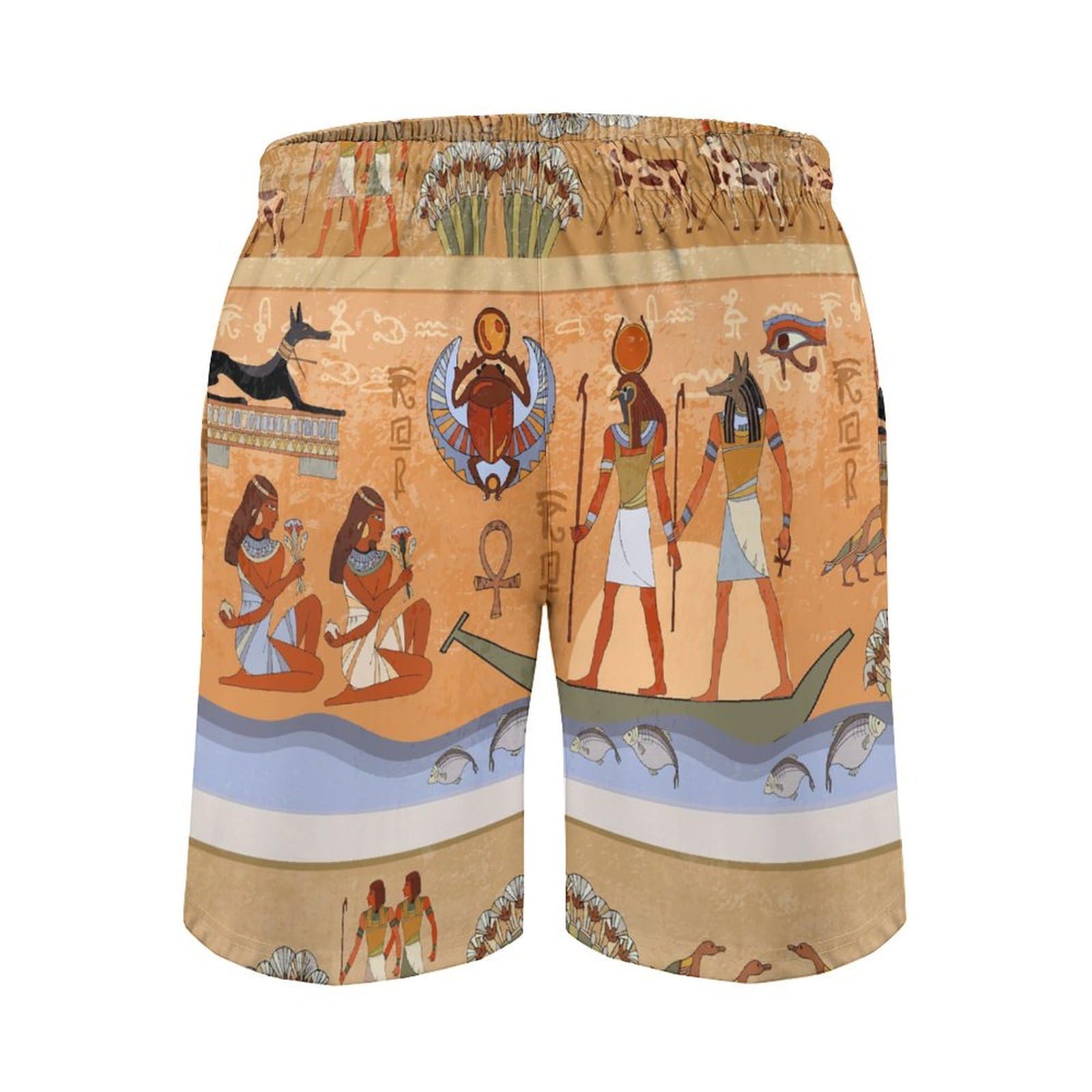 Maillots De Bain pour Hommes Board Shorts Motifs Égyptiens Shorts De Surf Short De Plage À Séchage