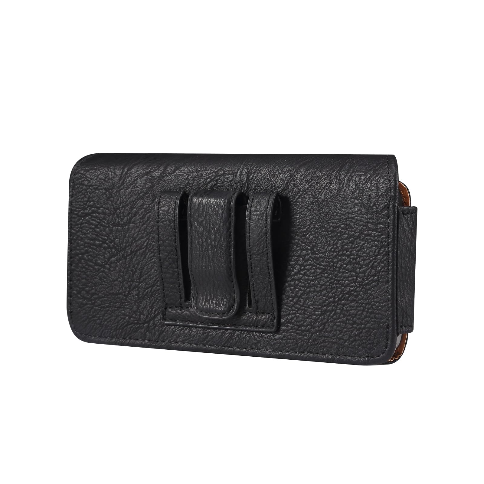 K-S-Trade Compatibile con Huawei Y7 2019 Marsupio di Alta qualità Custodia Holster Cintura in Pelle Sintetica di Colore Nero Pianura Semplice Eleganza