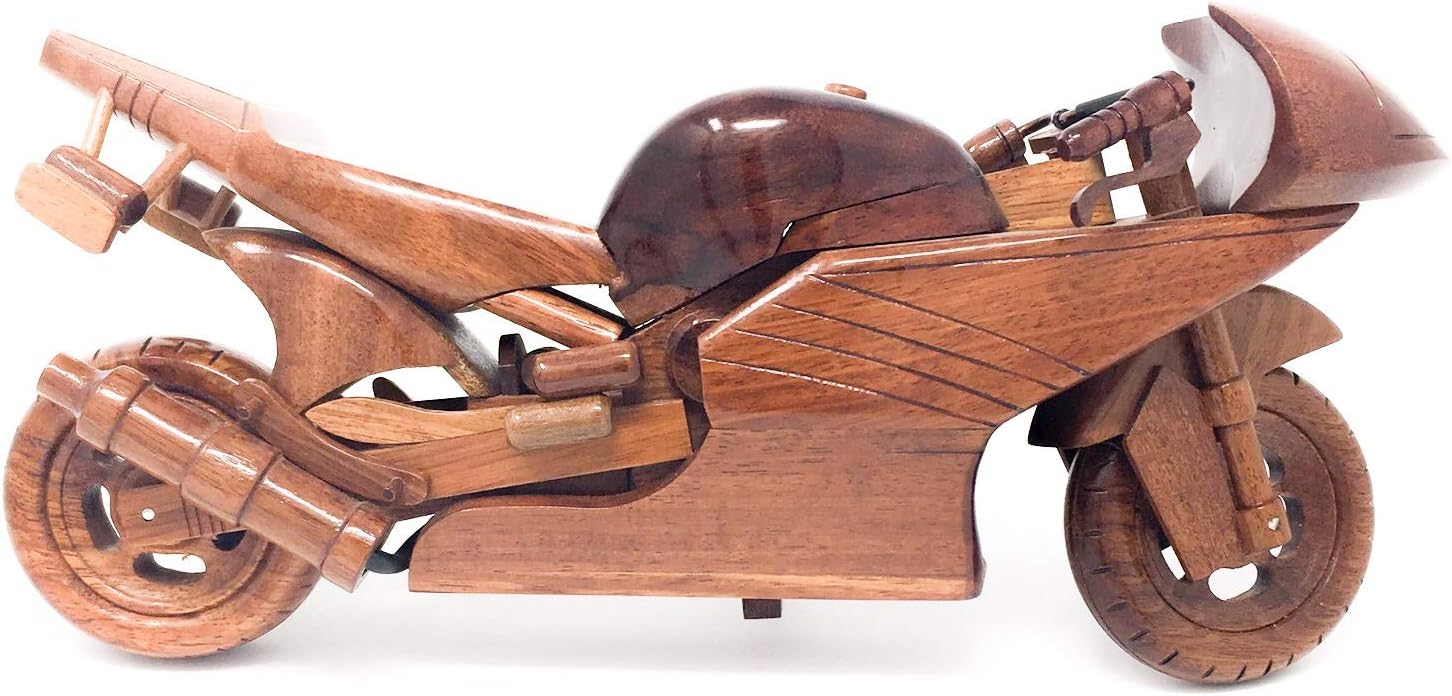 Racing Motorcycle Wood Model