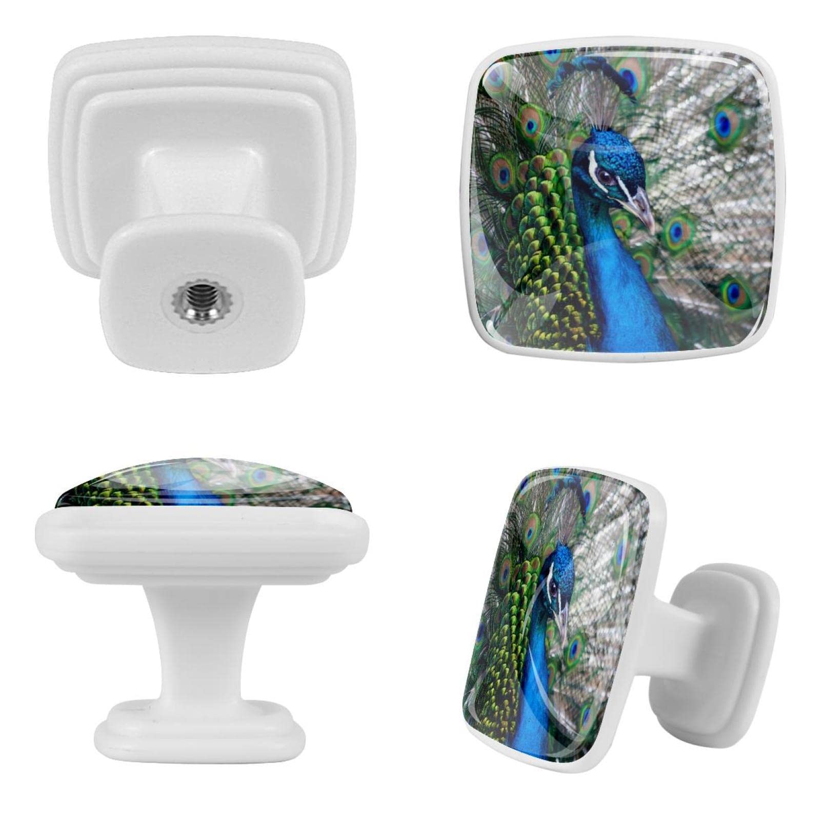 Boutons de tiroir paon bleu pour réveiller la décoration de votre meuble de cuisine moderne