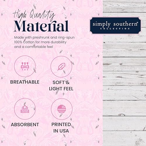 Miniatura 2 de Simply Southern Peach, Love, Teach Camiseta de manga larga para mujer Preppy and Stylish Creme Relaxed-Fit