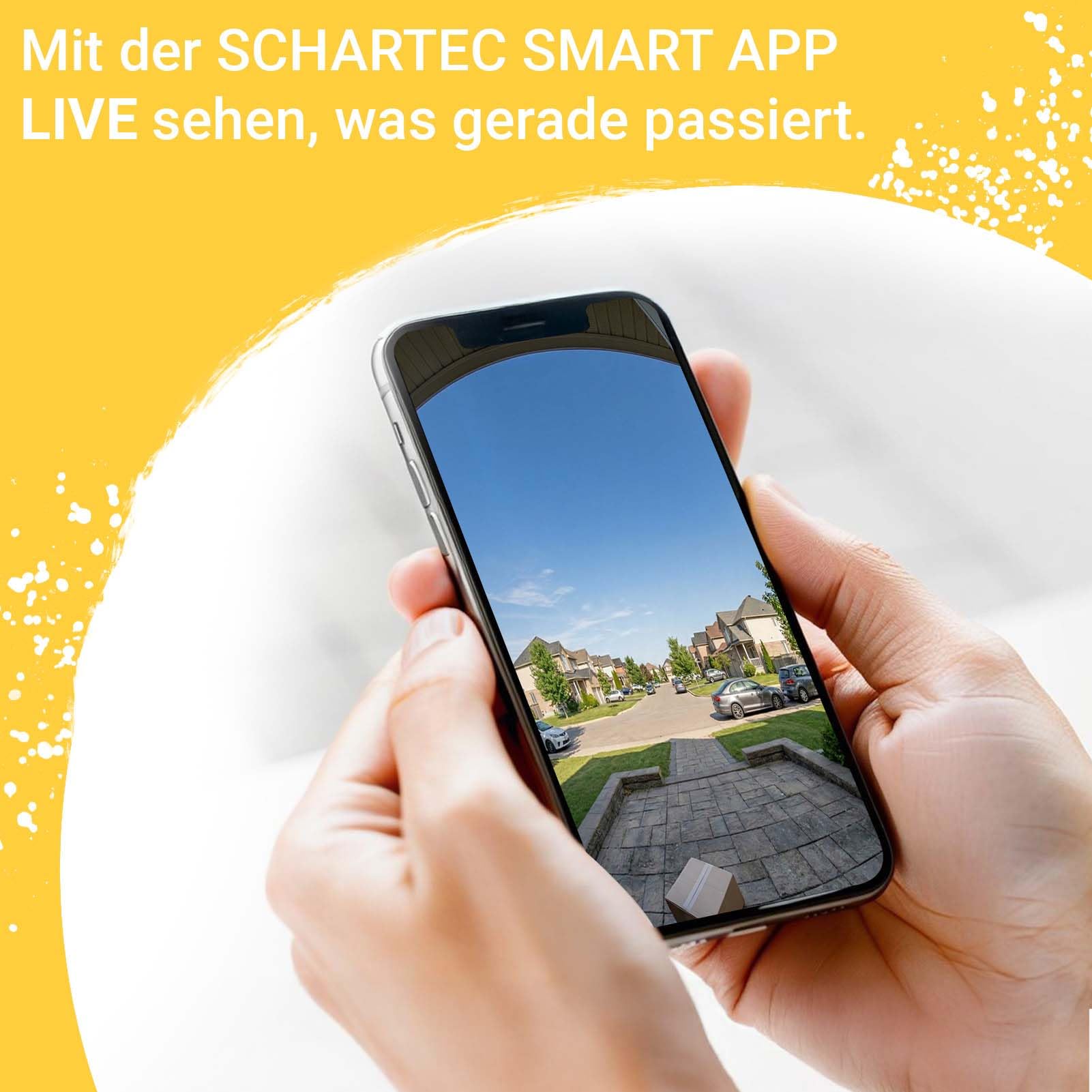 Schartec Smarte Video-Türklingel WLAN – 4MP Überwachungskamera Außen, Akku 5200mAh, PIR & Personenerkennung, 2-Wege-Audio, Nachtsicht 10m, Alexa & Google kompatibel