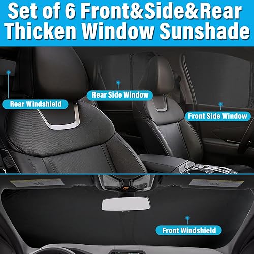 Miniatura 57 de KMF - Parasol de repuesto para parabrisas, cubierta para ventana lateral y trasera, cubierta protectora para visor, para campamento, bebé, bloqueo