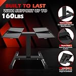 2025 NEW Adjustable Dumbbell Stand, 200 lb Capacity, Dumbbell Rack with Adjustable Belt, Heavy Duty Column Dumbbell Stand, Easy Storage & Safety for Home Gym, Dumbbell Rack Stand Only