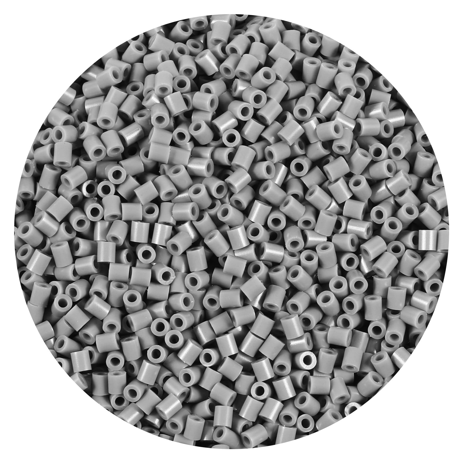 10000Pcs Loose Mini Fuse Beads 2.6mm Bulk Refill Kit Stress Relief Pixel Art 3D Craft Melting Beads for DIY Decor Crafts Creative Handmade Projects (Grey 1)